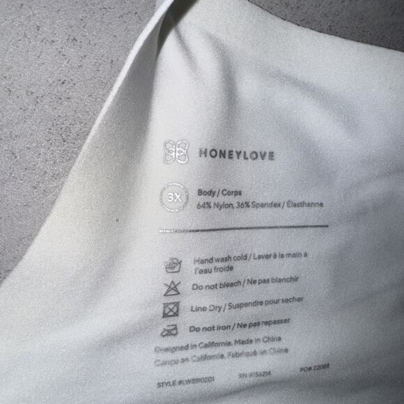 HoneyLove Women Bra White Silouette Wireless Lightly Lined Convertible Size 3X - Picture 8 of 8